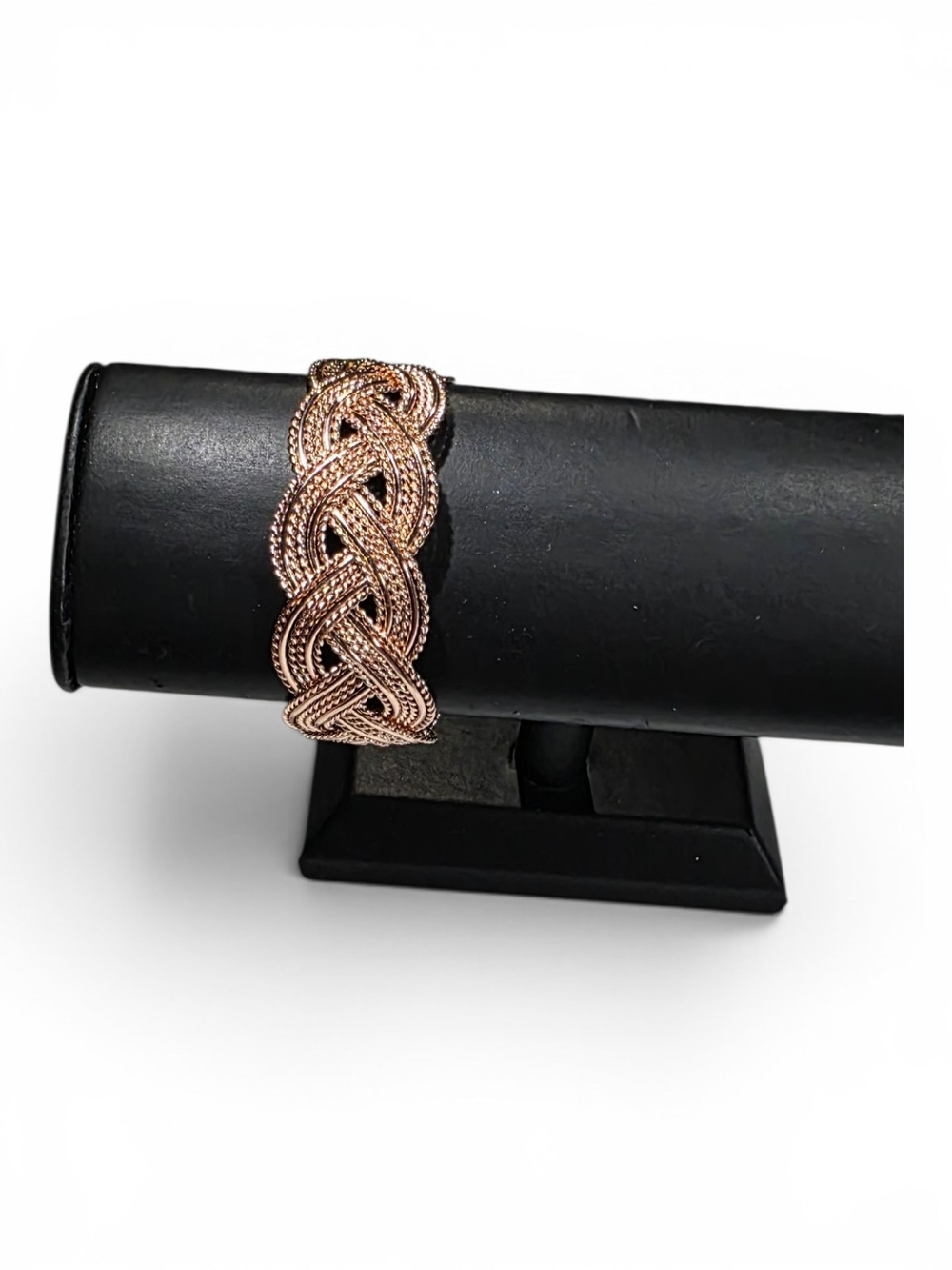 Woven Twist Cuff Bracelet - Rose Gold Women Jewelry